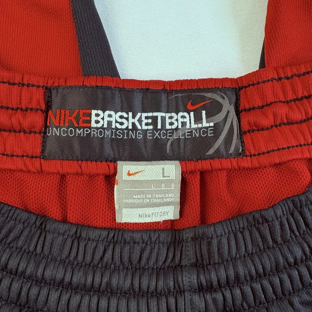 Nike Basketball Elite Shorts Mens Large Black Red FIT DRY 286047-010